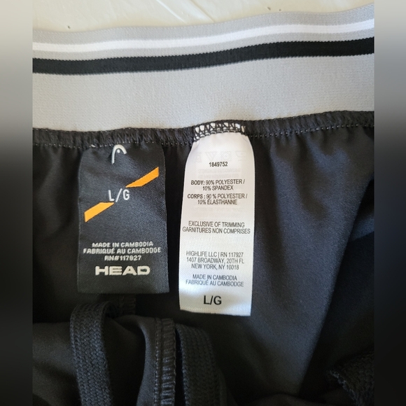 NEW- HEAD Men's Athletic Shorts in Black - Picture 4 of 5